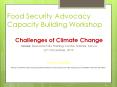 Food Security Advocacy Capacity Building Workshop Challenge