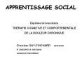 APPRENTISSAGE SOCIAL Dipl me Universitaire TH RAPI