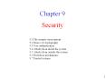 Chapter 9 Security 9.1 The security environment 9.2 Basic