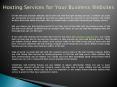 Hosting Services for Your Business Websites