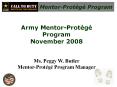 Mentor-Prot g  Program Army Mentor-Prot g  Program Novembe