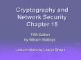 Cryptography and Network Security Chapter 15 Fifth Editio