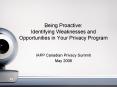 Being Proactive: Identifying Weaknesses and Opportunities i