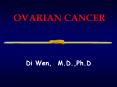 OVARIAN CANCER Di Wen, M.D.,Ph.D Definition Ovarian tumor