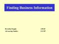 The address of a company? 2. ... and Company ProFiles whic