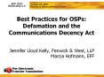 Best Practices for OSPs: Defamation and the Communication