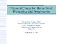National Center for Home Food Processing and Preservatio
