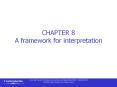CHAPTER 8 A framework for interpretation Content