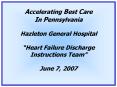 Accelerating Best Care In Pennsylvania Hazleton Genera