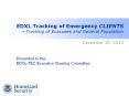 EDXL Tracking of Emergency CLIENTS - Tracking of Evacuee