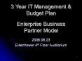 3 Year IT Management & Budget Plan Enterprise Busines