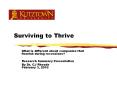 Surviving to Thrive What is different about companies tha