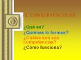EL CONSEJO ESCOLAR  Qu  es?  Qui nes lo forman?  Cu les so