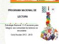 PROGRAMA NACIONAL DE LECTURA Estrategia Nacional 11+