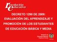 decreto 1290 de 2009: evaluaci n del aprendizaje y promoci 