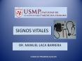 SIGNOS VITALES DR. MANUEL LACA BARRERA CURSO DE PRIMERO