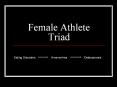 Female Athlete Triad Eating Disorders Amenorrhe
