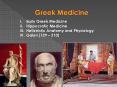 Early Greek Medicine Hippocratic Medicine Hellenisti
