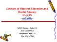 Division of Physical Education and Health Literacy M-DCP