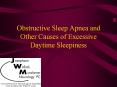 Obstructive Sleep Apnea and Other Causes of Excessiv