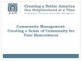 Community Management: Creating a Sense of Community for Your Homeowners