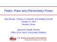 Peaks, Plans and (Persnickety) Prices Gas Storage: Finance