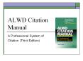 ALWD Citation Manual A Professional System of Citatio