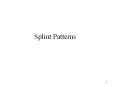 Splint Patterns Getting Started with Patterns The first ste