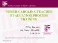 NORTH CAROLINA TEACHER EVALUATION PROCESS TRAINING 2-Da