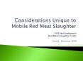 FSIS NetConference Red Meat Slaughter Units Greg L. Sherman