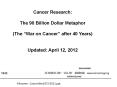 Cancer Research: The 90 Billion Dollar Metaphor (The  War o