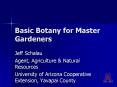 Basic Botany for Master Gardeners Jeff Schalau Agent