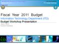 Proposed Fiscal Year 2011 Budget Information Technolog