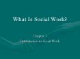 What Is Social Work? Chapter 1 Introduction to Social Wor