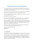 The Power of the Present Moment