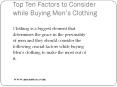 buying tips for men