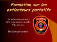 Formation sur les extincteurs portatifs Une pr sentation d