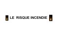 LE RISQUE INCENDIE SITUATION Le triangle du feu Conditions 