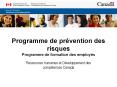 Programme de pr vention des risques Programme de formatio