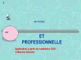 VIE SOCIALE CAP ET PROFESSIONNELLE Application   partir d
