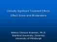 Clinically Significant Treatment Effects: Effect Sizes an