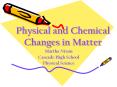 Physical and Chemical Changes in Matter Martha Nixon Cascad