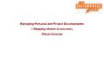 Managing Personal and Project Developments ( Stepping stone