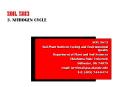 3. NITROGEN CYCLE SOIL 5813 Soil-Plant Nutrient Cycling an