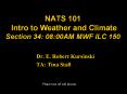 NATS 101 Intro to Weather and Climate Section 34: 08:00A