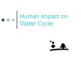 Human Impact on Water Cycle Fresh Water on Earth Is Limite