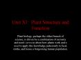 Unit XI: Plant Structure and Function Plant biology, perhap