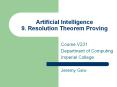 Artificial Intelligence 9. Resolution Theorem Proving Cours