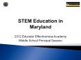 2012 Educator Effectiveness Academy Middle School Principa