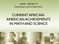 Mattie Adams and Dr. Felicia Clark CURRENT AFRICAN-AMERICA